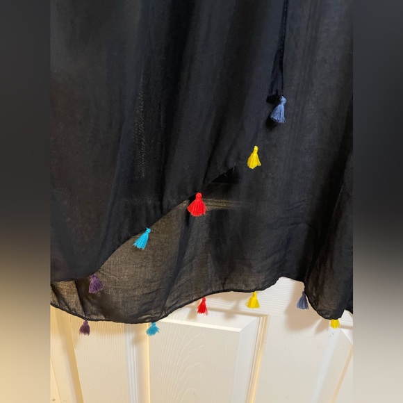 Moss Rose Women Beach Colorful Tassel Oversized Casual Beachwear Cover-up Sz OS - Picture 6 of 9